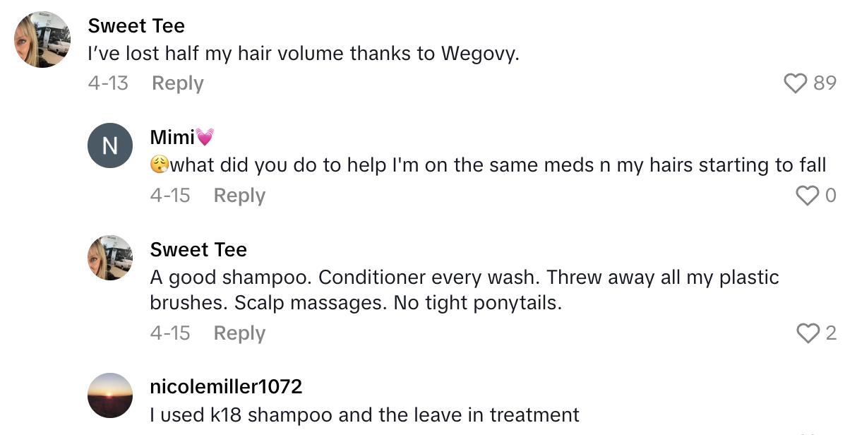 Screenshot 2025 06 26 at 3.01.03 PM A Hair Stylist Shared Advice About How People Who Take Ozempic Can Avoid Hair Loss